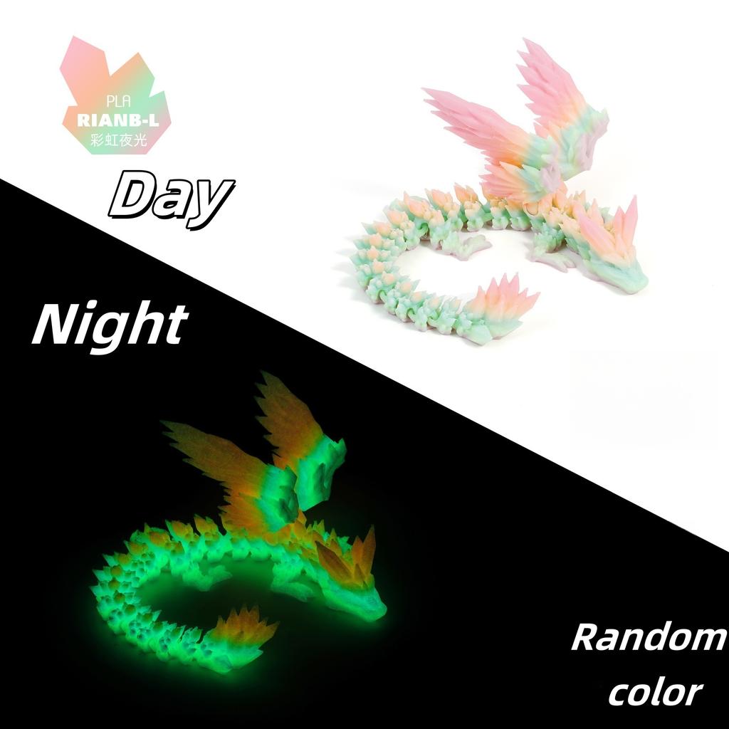 Leuchtende Spielzeuge 3D-gedrucktes Tier Leuchtet im Dunkeln Drache Schlange Katzen Drehbar Gelenkig Tyrannosaurus Rex Heimdekoration Kindergeschenk