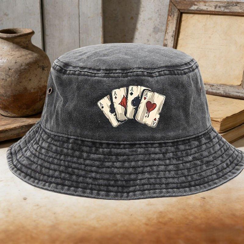 Freedom Outdoors Women's Light Grey Vintage Washed Cotton Bucket Hat Retro Hip Hop Fisherman Cap Casual Outdoor Sunshade Hat Men Hat For