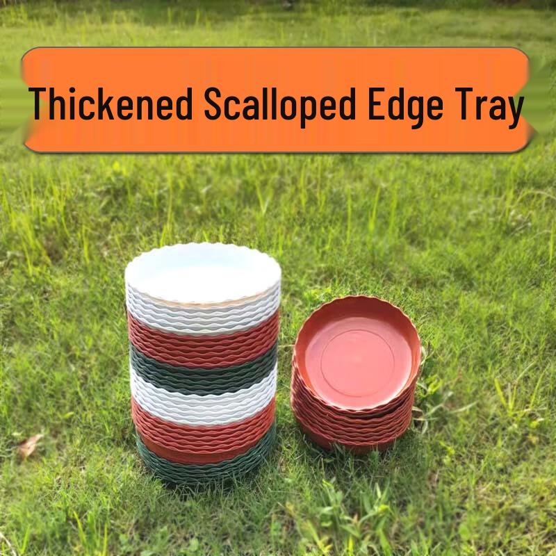 Verdickte Plastik-Blumentopfschalen mit gewelltem Rand