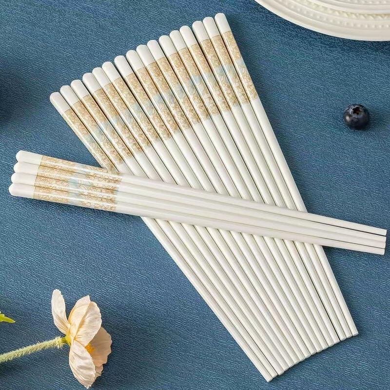 Jingdezhen Premium Anti-Mold Anti-Slip Ceramic Chopsticks - 10-Pair Set
