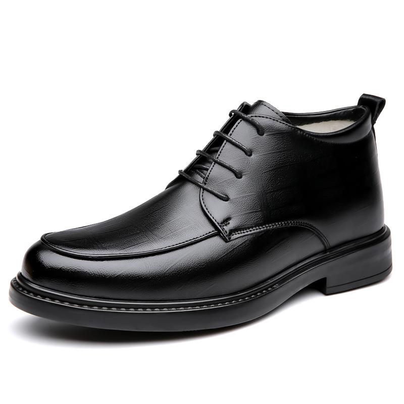 Winter Warm Men Wedding Party Shoes Lace Up Oxfords Leather Business Men Dress Casual Youth British Style Spring Autumn Shoes