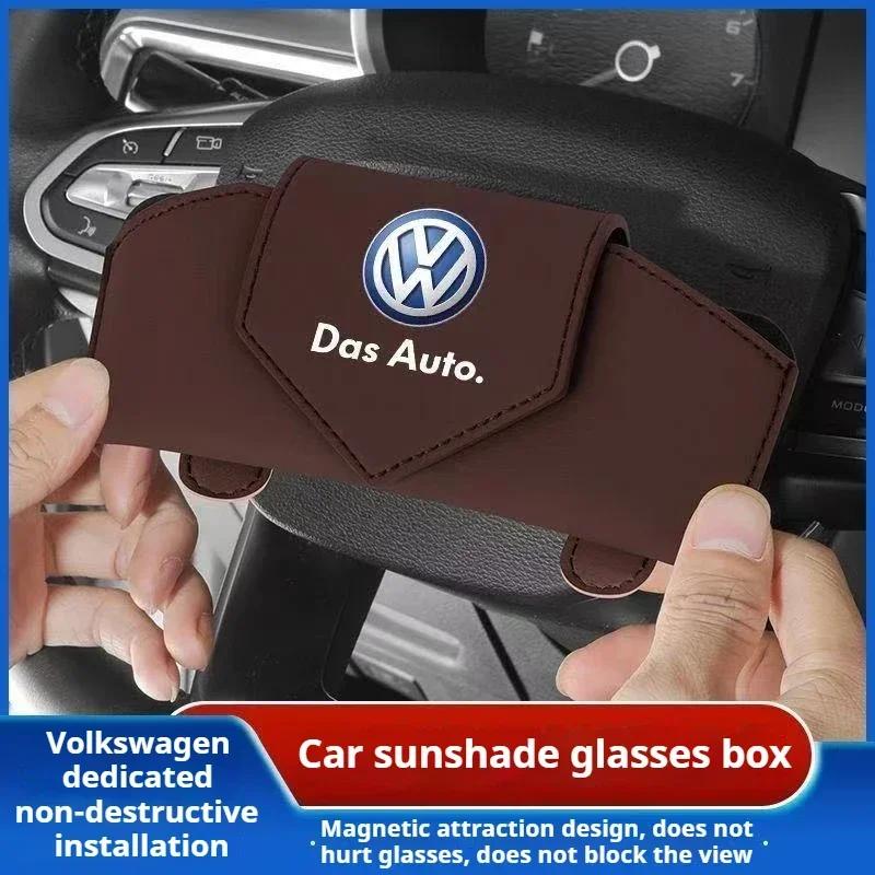 hijk1 ·Car Glasses Storage estuche para gafas de sol de coche,de cuero Pu For Volkswagen VW Passat Touran Golf 3 GTI Octavia Jetta