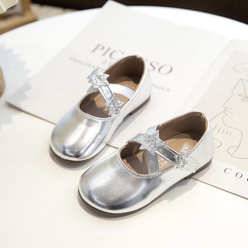 Fashion Girl Leather Shoes Spring New Child Shoe Simple Kids Casual Shoes Soft Soled Girls Shoe Anti Slip Kids Performance Shoe