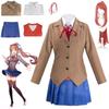 Anime Doki Doki Literature Club Monika Cosplay Kostüme Sayori Yuri Natsuki Halloween Kostüme für Damen Kleid Vestido Kleidung