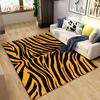 3D Stripe Tiger Print Pattern Area Rug Large,Carpet Rug for Living Room Bedroom Kitchen Doormat Decoration, Non-slip Floor Mat