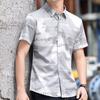 Ny tynn del av sommerskjorten is silke kortermet herre trend av uformell allsidig halvermet strykefri skjorte