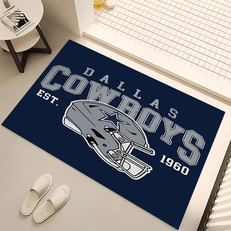 1pc Dallas Cowboys Print Area Rug - Soft, Washable Non-Slip Indoor Mat, Living Room, Home Office Decorative Rug,Office Decorative