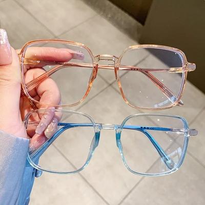 Anti-Strahlung Blaulicht Brille Quadratischer Rahmen Computerbrille für Damen Wechselbares Glas