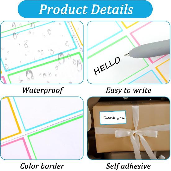 240 Pcs Reble Dry Erase Labels Sticky Notes for Storage B Organizing Jar Pantry, Waterproof Removable Label Stickers for Kitchen Office School All
