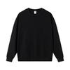 Women's White Korean-Style Crew Neck Pullover Sweatshirt - Pure Cotton, Trendy for Spring/Autumn 2024