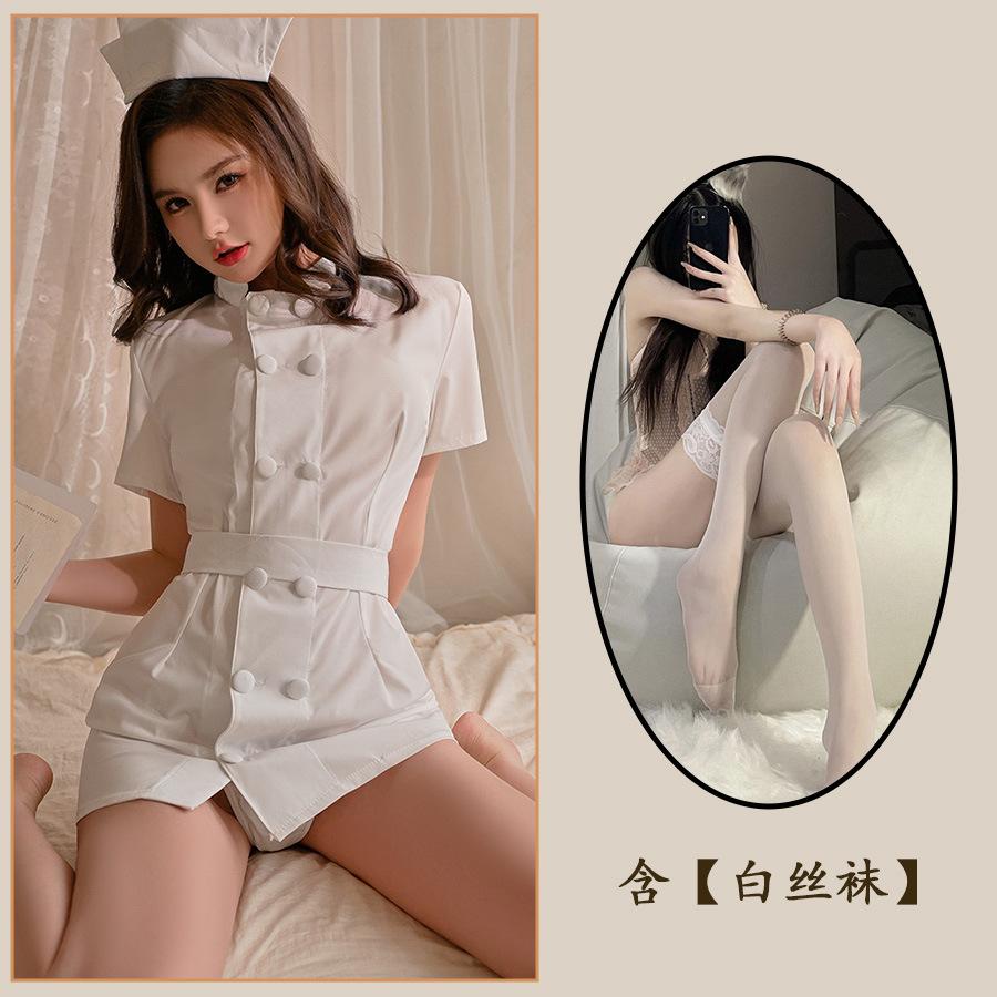Sexy Lingerie Pure Desire Nurse Uniform Sexy Temptation No Pajamas White Angel Dress Passion Women