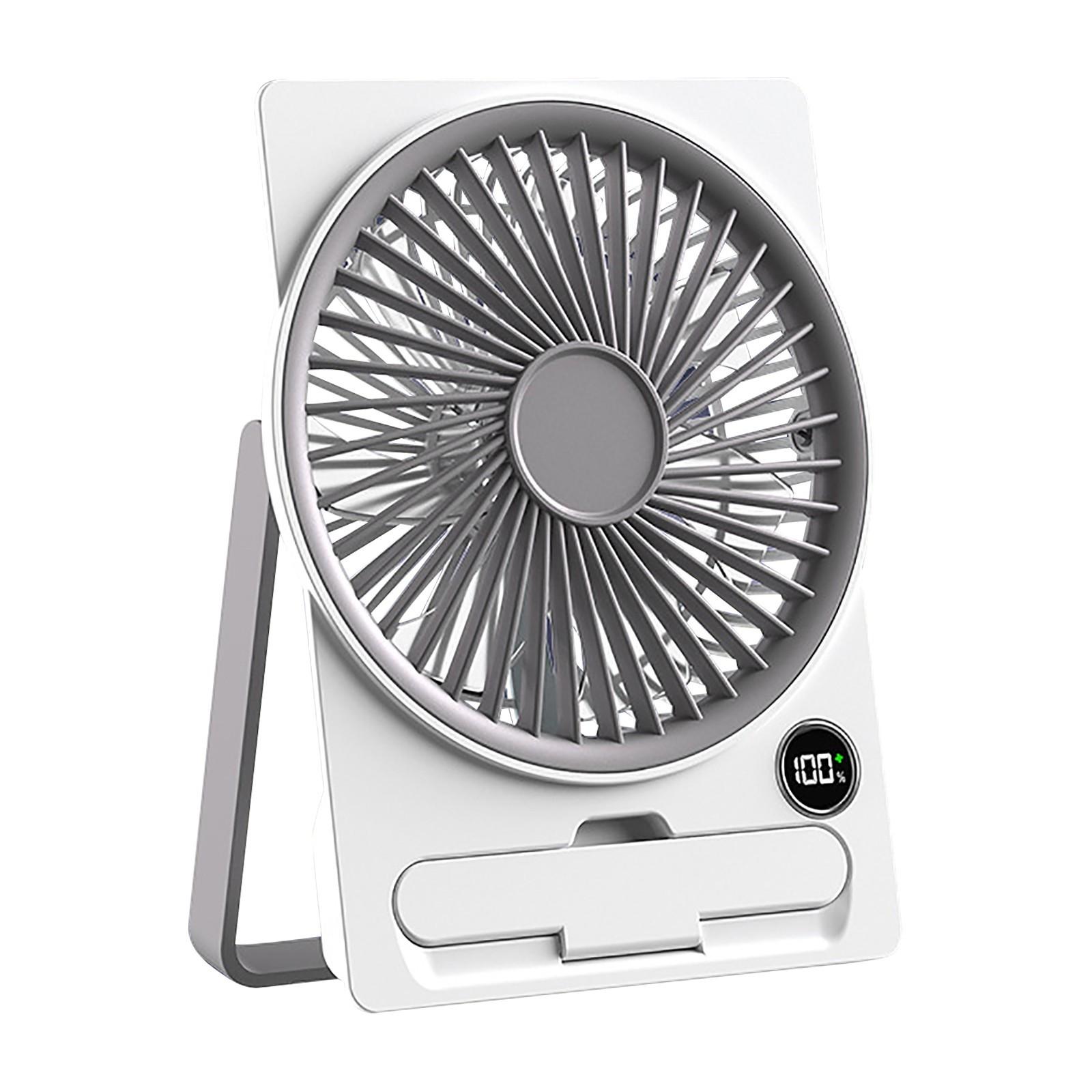 

Ultra Thin Rechargeable Fan, Silent Desk Fan With Mobile Phone Holder, 180° Tilt Folding, Can Be Hung And Stood, Suitable For Home Desktop One Size