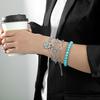 Combination Jewelry, Retro Personalized Disc Turquoise Embellishment 4-Piece Set Bracelet Bracelet.