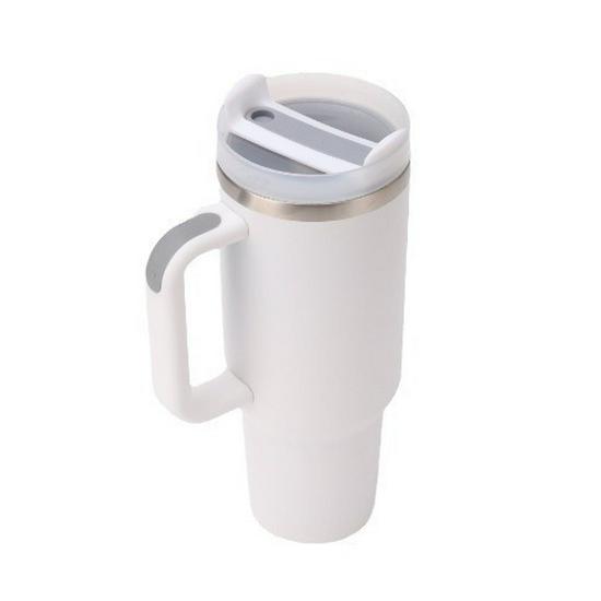 40oz Second Gen Insulated Stainless Steel Car Cup with Straw - Large Capacity Cold Preservation