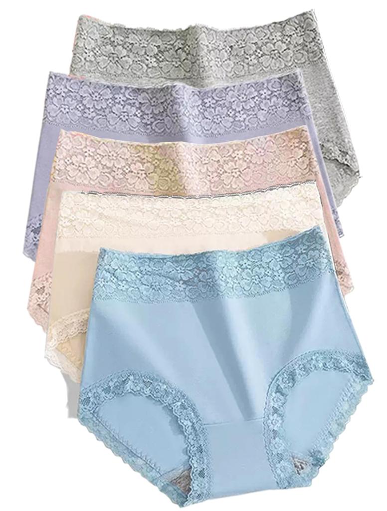 Raefill Sanitary Absorbent Boxer Deep Muji Plus Size L Women's Shorts, 100% Cotton, Briefs, Fit, Women's Underwear, Fashion, Sizes, Shapewear, 5-Pack,