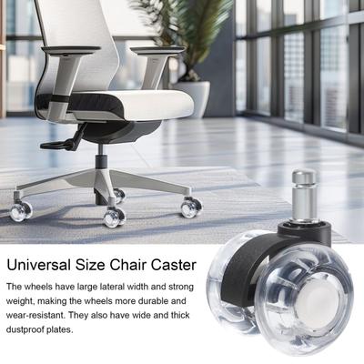 Bürostuhlrollen 50 kg Tragfähigkeit Einfache Installation Universal Möbelrolle Stuhl Leise