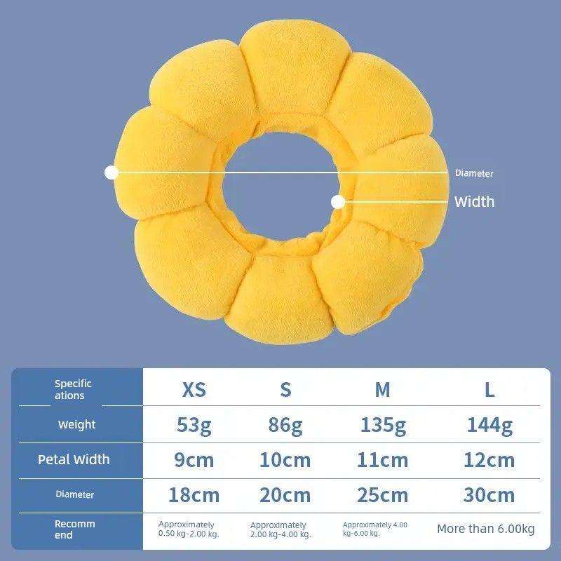 

Елизаветинский воротник для стерилизации кошек, защита от вылизывания, удаление блох, позорная бандана для кошек, головной убор, товары для домашних животных, собака XS Sunflower