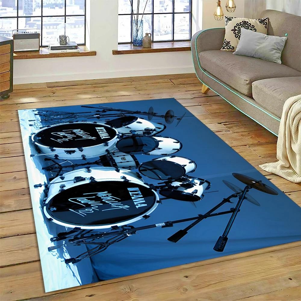 Bicí souprava Hudební nástroje Bicí souprava Koberec Kobereček pro Domov Obývací pokoj Ložnice Pohovka Rohožka Dekor, Dětský koberec Protiskluzová podložka na podlahu