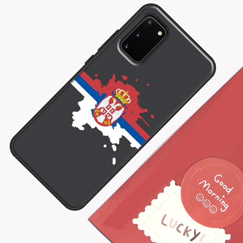 Flag of Serbia Serbian Case For Samsung Galaxy S22 S21 S23 Ultra Note 20 S8 S9 S10 Note 10 Plus S20 FE Back Cover