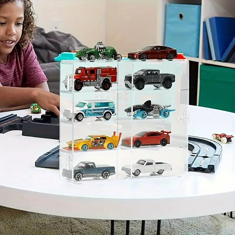 1:64 Toy Car Display Case - Dustproof Acrylic Storage Rack and Stand
