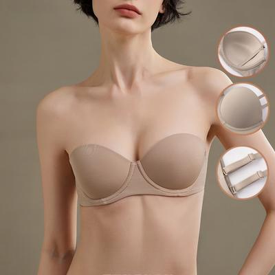 Nahtloser Push-Up-BH für Damen mit Bügel, Stahlring, runder Cup, hochwertiger Basic-BH für Mädchen, hautfreundliches, sexy Bralette
