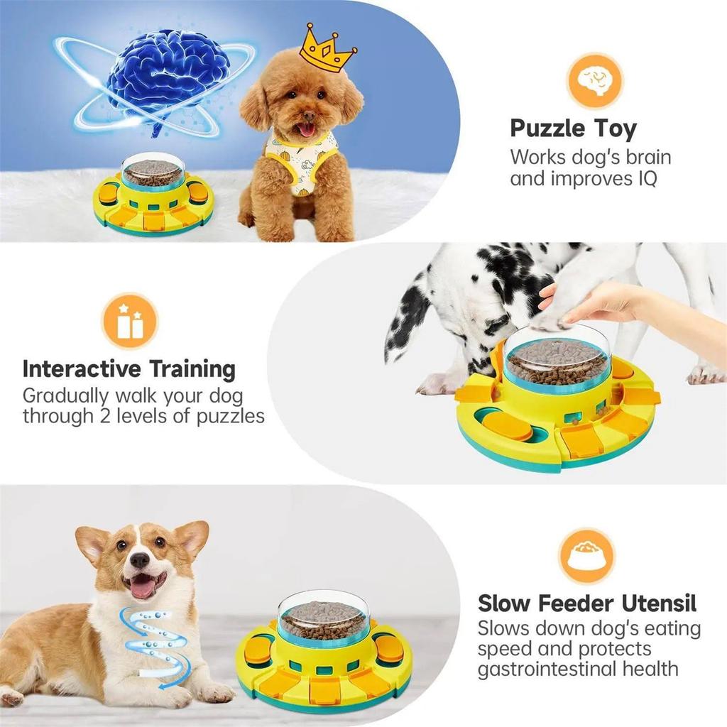 Multi-Functional Dog Puzzle Slow Feeder - Interactive IQ Training & Healthy Digestion Toy For Dogs