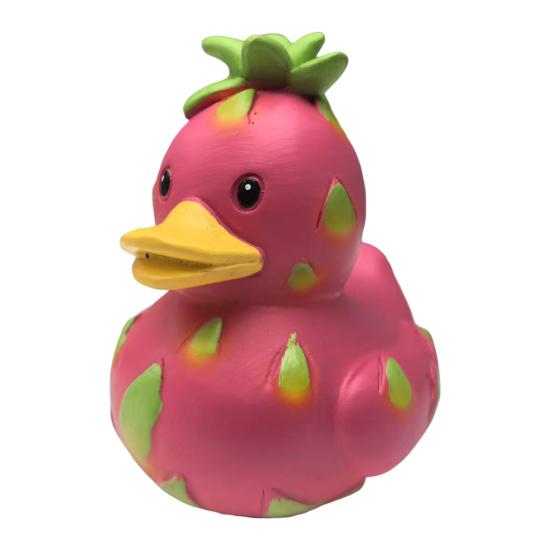 Fruit Duck Figurine Watermelon Dragon Fruit Cartoon Duck Resin Animal Statue Sculpture Home Office Decoration Ornament
