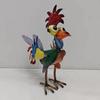 Versatile Yard Accent Colorful Iron Chicken Figurine for Indoor and Outdoor Use