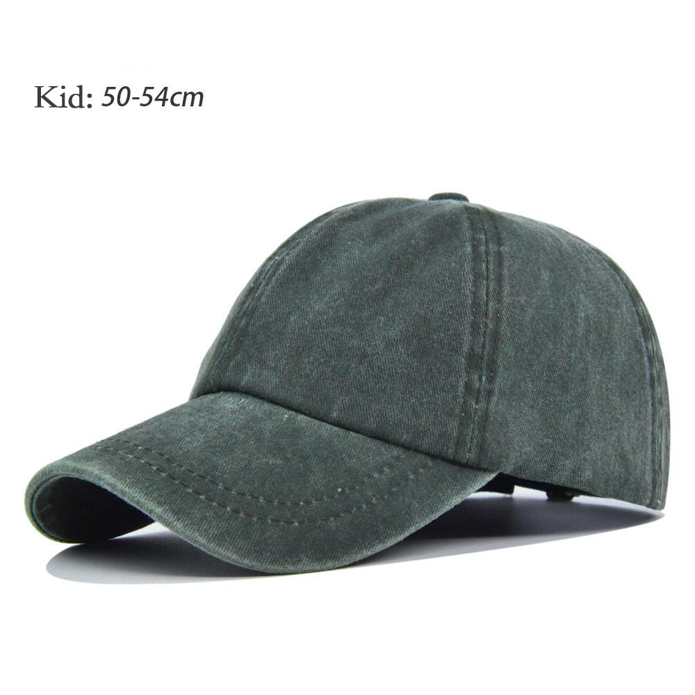 Baseball Cap Kid Baseball Cap Solid Cap Spring Autumn Cap Summer Hat Pure baseball cap cowboy Water washing Hats Hat