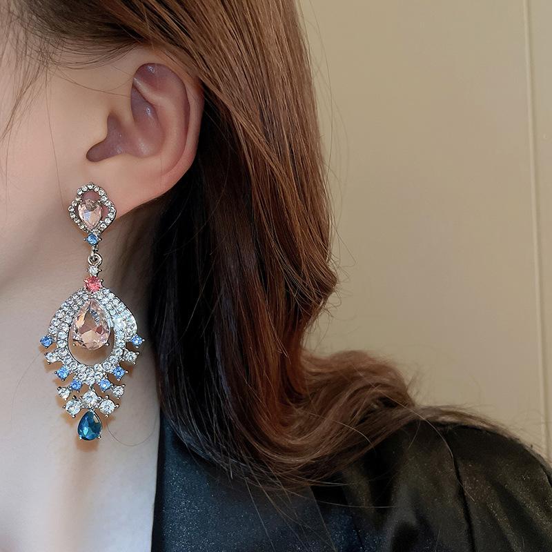 GemChic Women's Earrings Sweet Embed Imitation Gem Cool Drop Earrings Artsy Retro Trendy Earrings Birthday Christmas Jewelry Gift
