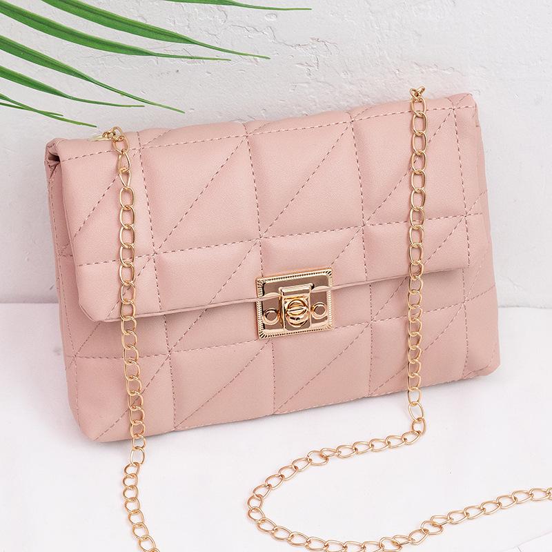 Spring 2025 Women's Simple Square Embroidery Chain Crossbody Handbag
