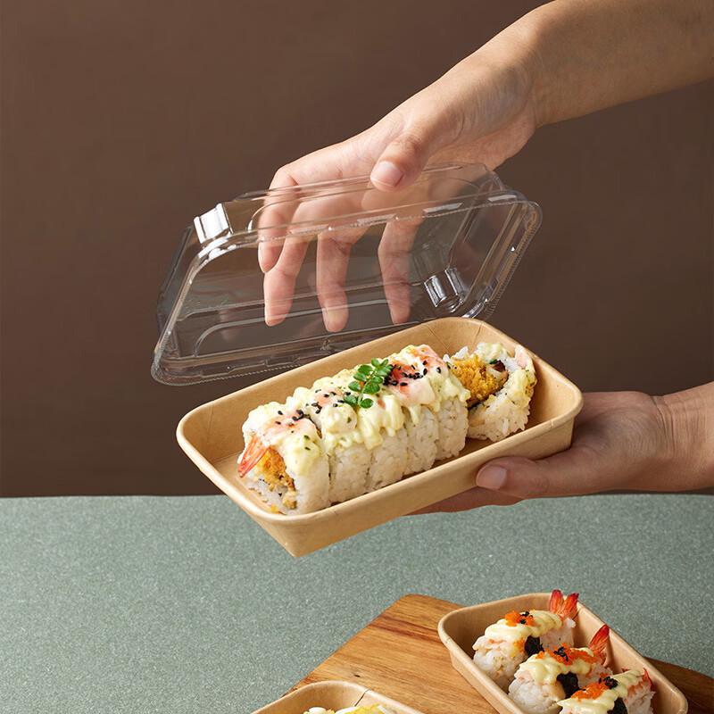 Disposable Kraft Paper Takeaway & Sushi Boxes with Lids