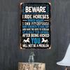 Horse Rider Iron Wall Art Vintage Equestrian Metal Sign Farmhouse Decor