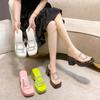 Fashion Women Platform Wedges Ssandals High Heels Shoes 2024 New Summer Flip Flops Beach Sandals Femme Designer New Dress Crystal Slides