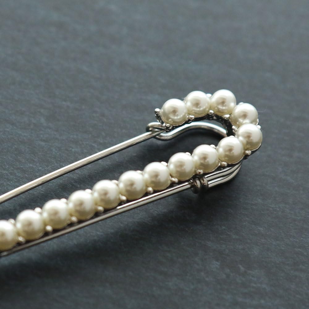 JewelVOX Small Quilt Safety Easy to Use Standard Select [Jewel Box] Brooch, Pearl, Pin, Pin, Size, Gold,