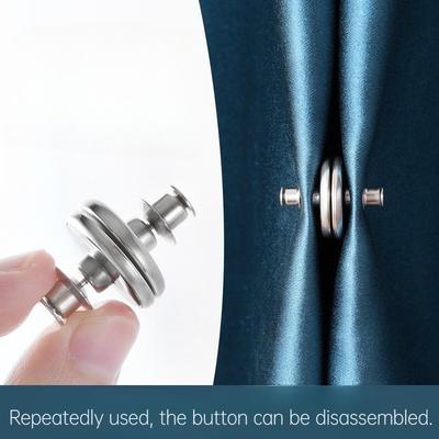 2 Pcs of Curtain Gap Fixers Magnetic Closure Buckles At Both Ends of The Shower Curtain Edge Wall Hook Clips On The Side To Prevent Light Leakage