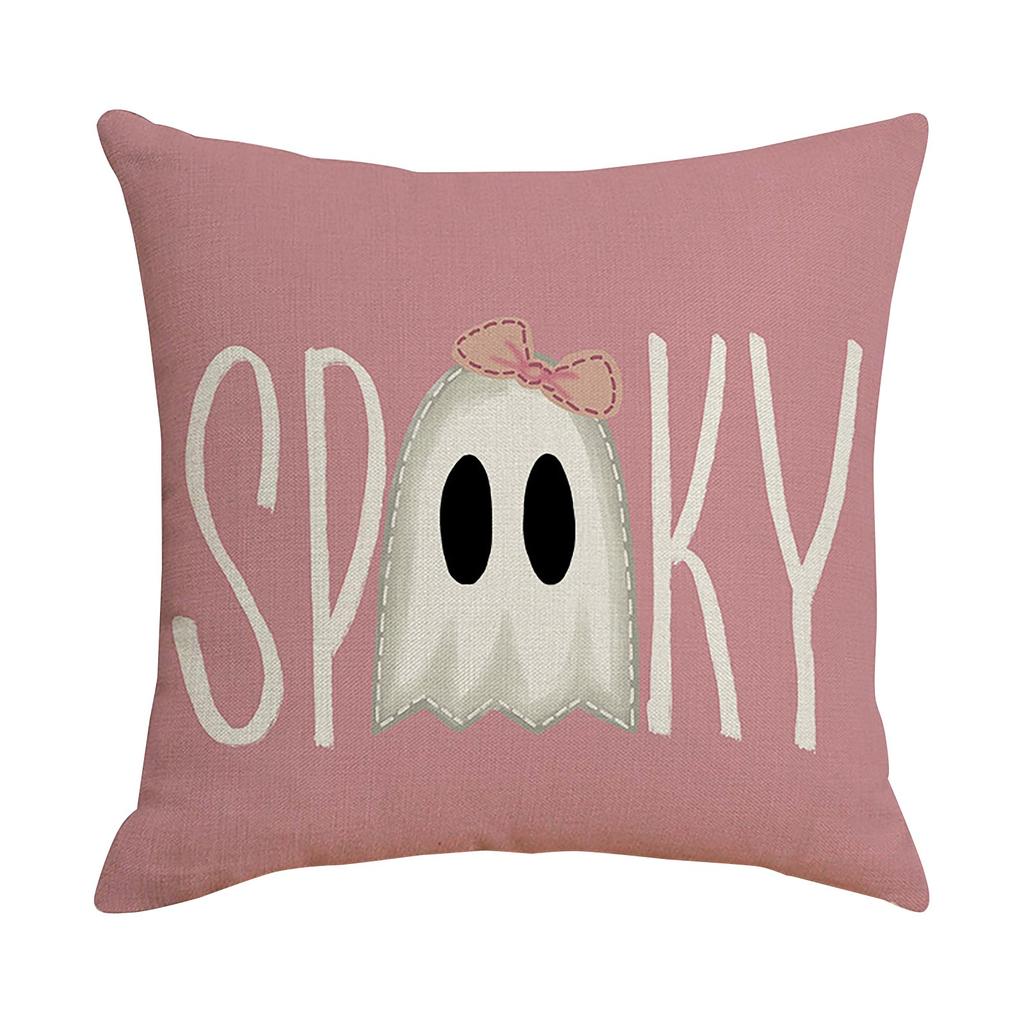 Halloween Pillow Cover Living Room Sofa Bedroom Pillow Single Sided Linen Pillow