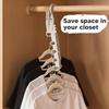 2PCS Foldable Travel Hanger Portable 5 Holes Clothes Drying Rack for Home Use Hotels Dormitories Universal Hook Clothing Rack