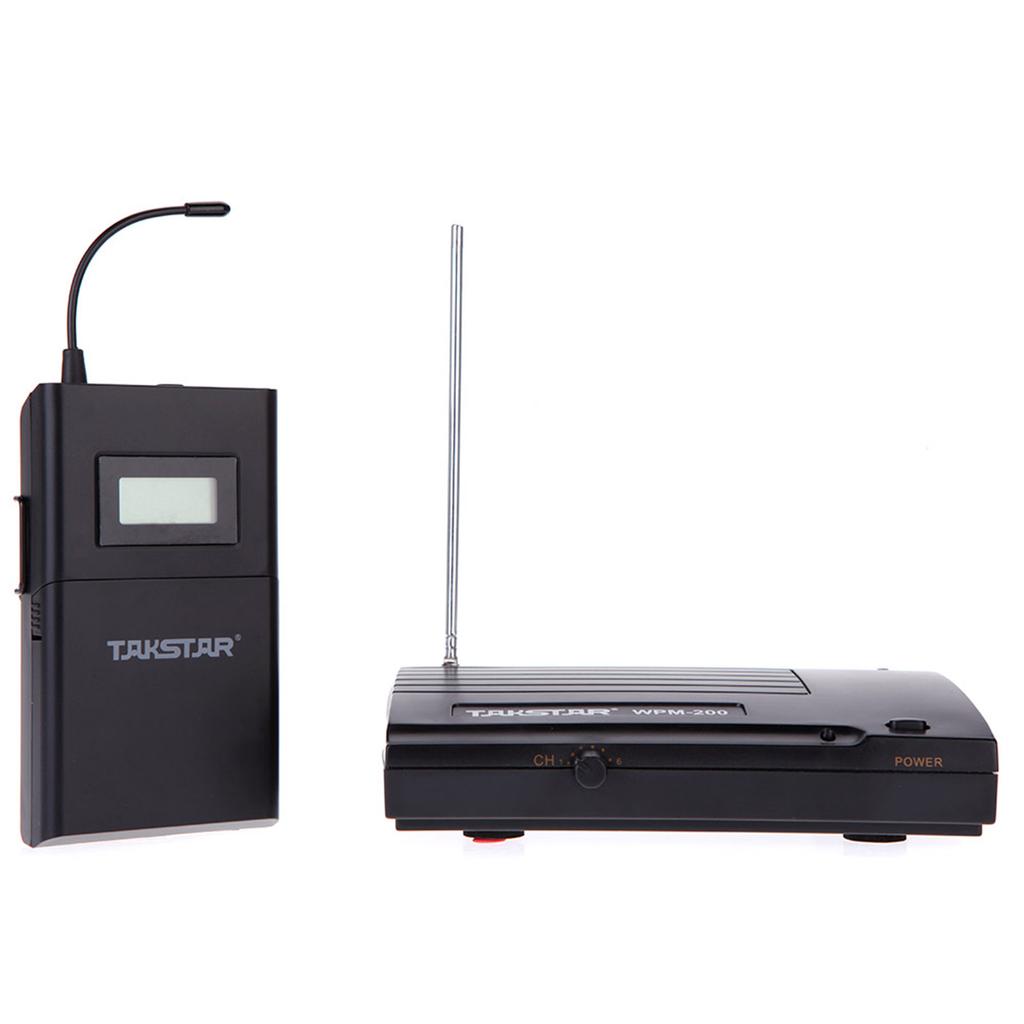 TAKSTAR WPM-200R UHF Wireless Audio System Receiver LCD Display 6 Selectable Channels 50m Transmission Distance