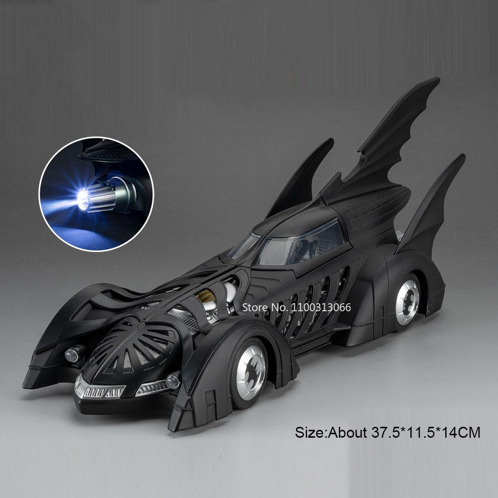1:18 Alloy Batmobile 1995 Cars Diecast Toys Models with Spray Miniature Vehicles Doors Opened Light Music Car Boys Perfect Gifts