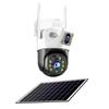 Solar Wireless Surveillance Camera Outdoor CCTV Camera PIR Human Detection Color Night Vision Security Protection