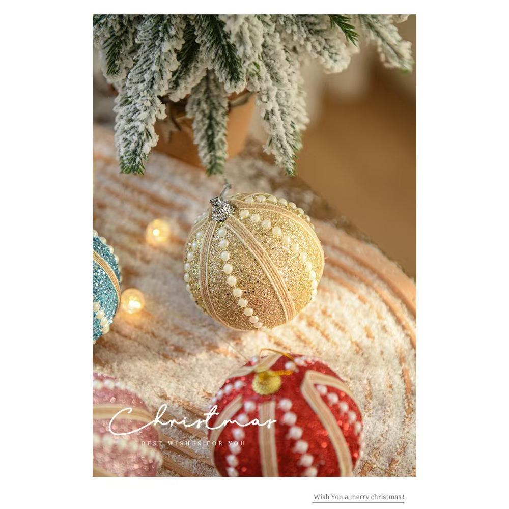 5 Pcs Red and White Christmas Tree Ornaments Christmas Ball Decorations 3.15 Inches Stripe Snowflake Tree Decoration for Home Indoor Outdoor