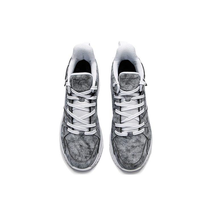 Anta Textile, Synthetic Leather Cushioning Slip Resistant Abrasion Resistant Coverage Mid Top Basketball Shoes Men's 112141801-4