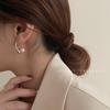 Korean Style Elegant Pearl Water Drop Earrings for Women - Niche Ins Fashion Ear Clips & Studs