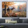 Animal Red Deer Oil Canvas Painting Landscape Forest Posters and Prints Wall Pictures For Living Room Home Decor No Frame No Frame