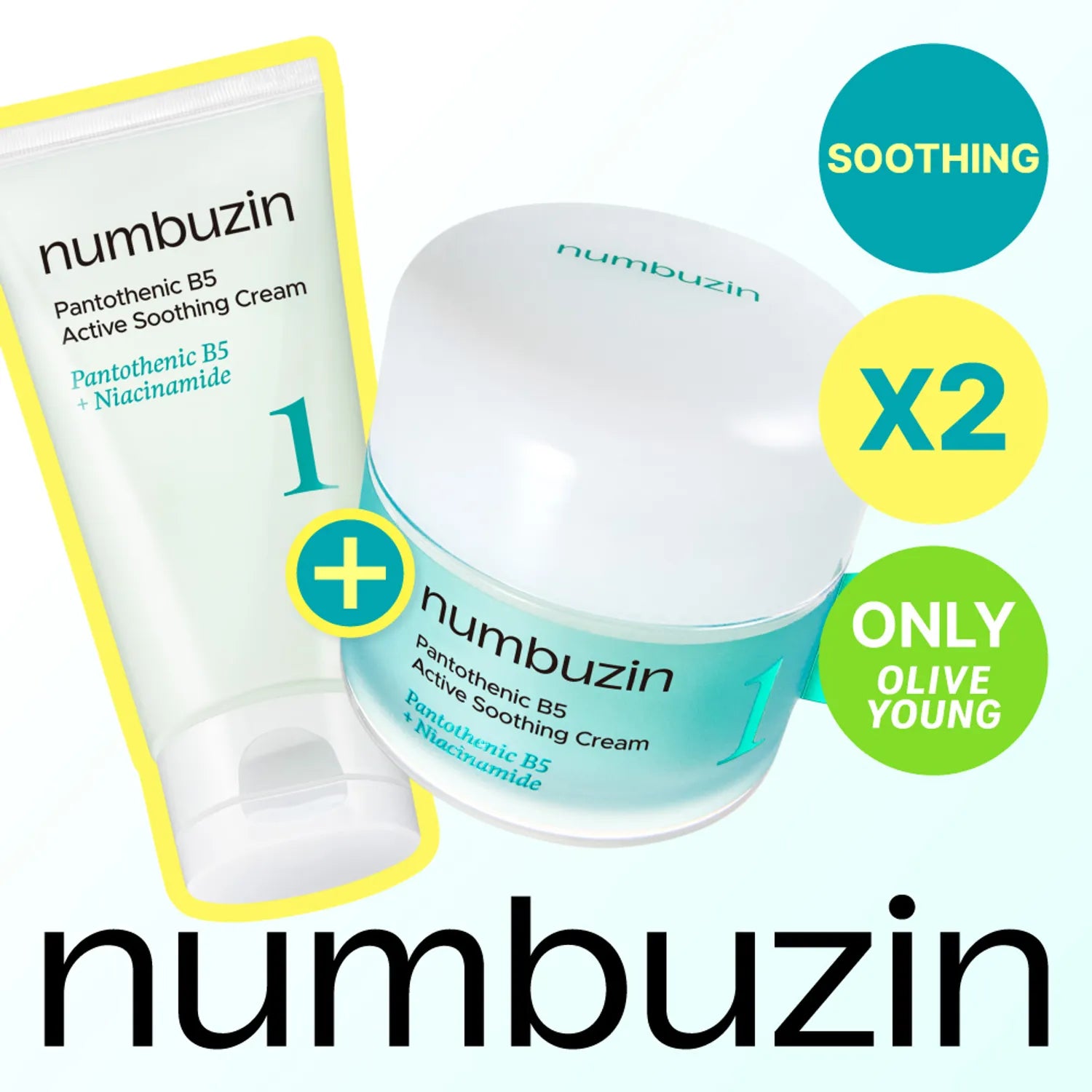 

numbuzin No. 1 Pantothenic B5 Active Soothing Cream 80ml Double Pack 80ml Double Pack