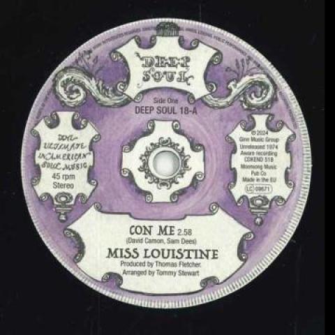 

7inch Record MISS LOUISTINE / SAM DEES - Con Me / Con Me DEEPSOUL18 Deep Soul UK 2024 Jamaica Soul/Funk
