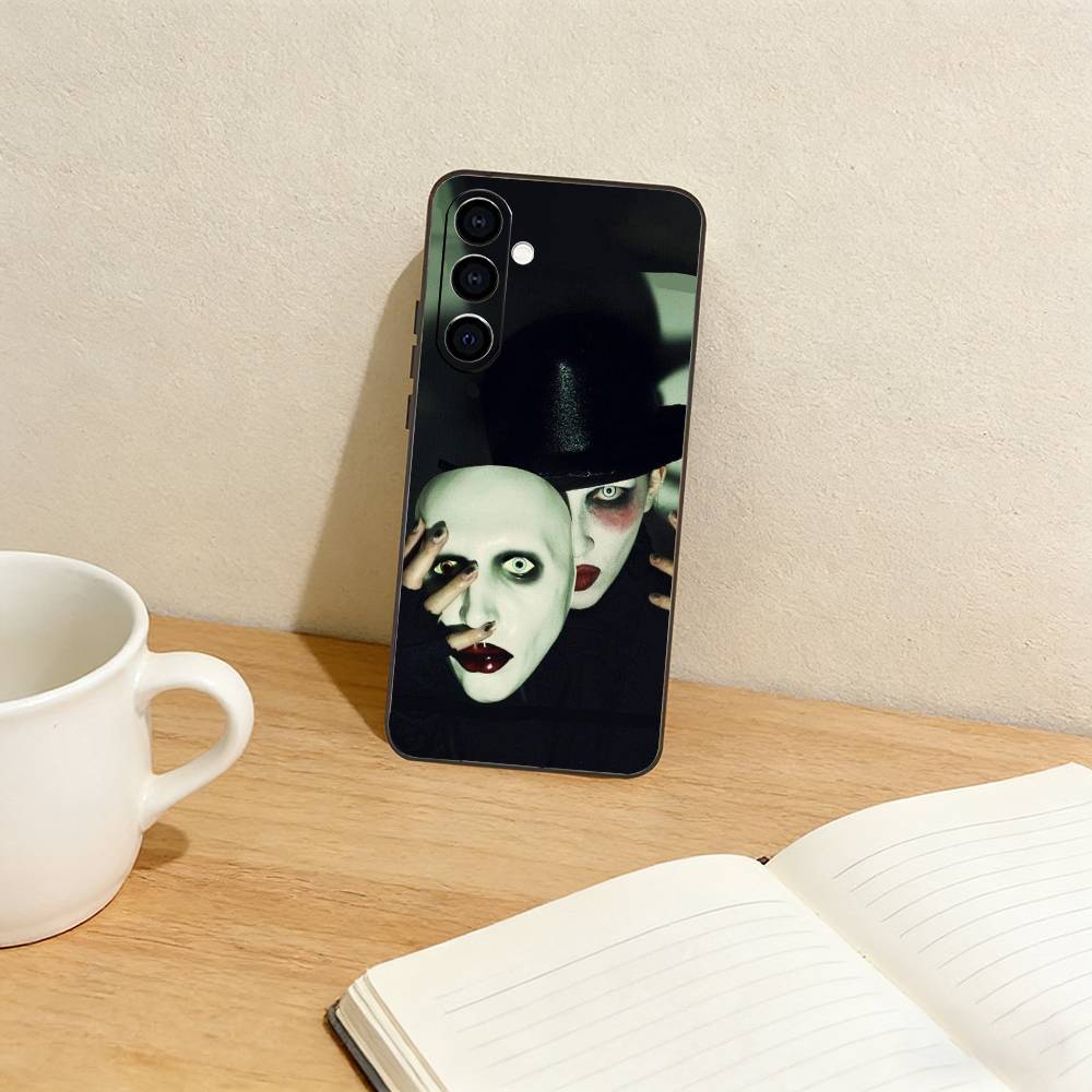 Marilyn s-Singer Manson Phone Case For Samsung Galaxy A73,A72,A71,A70,A53,A52,A51,Others Soft Black Cover