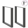 VidaXL U-Shaped Dining Table Legs 2 Pieces Anthracite 90 X (72-73) Cm Steel 4013194