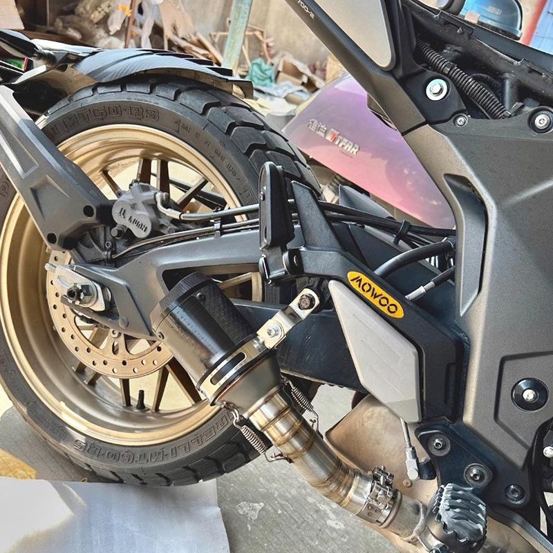 Motorcycle Exhaust Pipe for Chu Liuxiang CLX700, Stainless Steel, 51mm, Small/Medium Section
